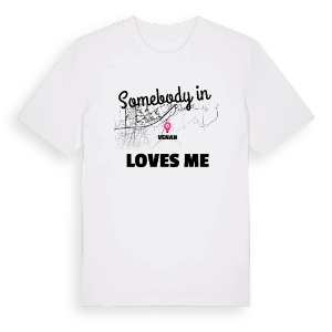 Någon i Venan älskar mig t-shirt – ekologisk bomull t-shirt från Pinshirt