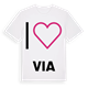 Jag älskar Via t-shirt stort tryck