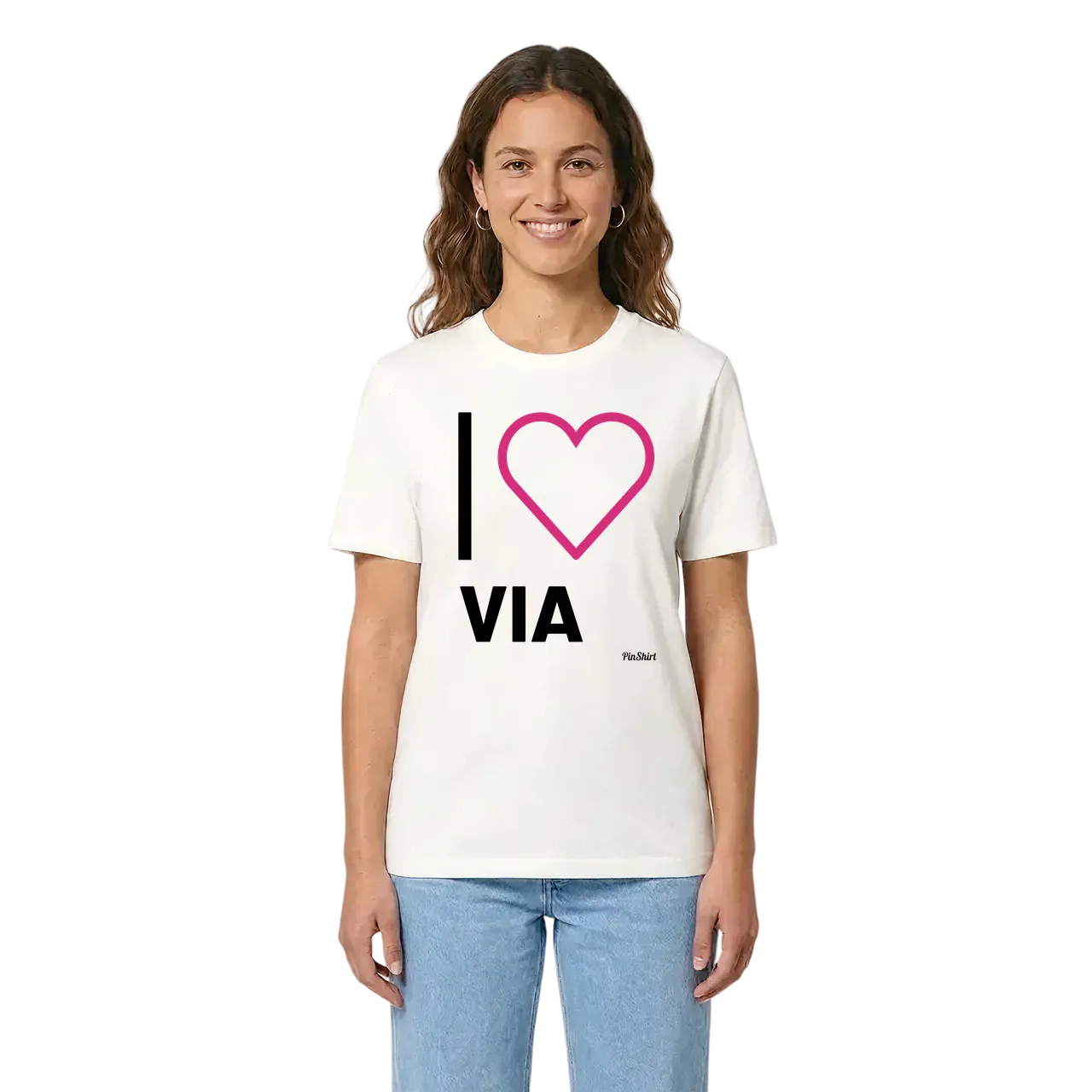 Jag älskar Via t-shirt stort tryck i miljö