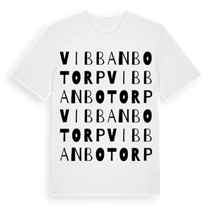 Vibbanbotorp ordlek t-shirt – ekologisk bomull t-shirt från Pinshirt