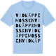 Blue Soul t-shirt med Vidkäppemossen ordlek t-shirt