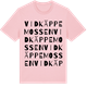 Pink Cotton t-shirt med Vidkäppemossen ordlek t-shirt