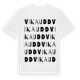White t-shirt med Vika Udd ordlek t-shirt