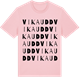Pink Cotton t-shirt med Vika udd ordlek t-shirt
