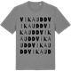 Mid Heather Gray t-shirt med Vika udd ordlek t-shirt