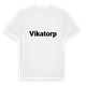 White t-shirt med Vikatorp fetstil t-shirt