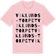 Pink Cotton t-shirt med Viklunds-torpet ordlek t-shirt