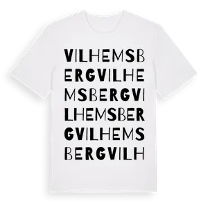 Vilhemsberg ordlek t-shirt – ekologisk bomull t-shirt från Pinshirt