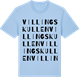 Blue Soul t-shirt med Villingskullen ordlek t-shirt