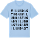 Blue Soul t-shirt med Vilundastugan ordlek t-shirt