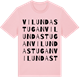 Pink Cotton t-shirt med Vilundastugan ordlek t-shirt