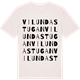 Vintage White t-shirt med Vilundastugan ordlek t-shirt