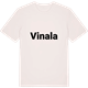 Vintage White t-shirt med Vinala fetstil t-shirt