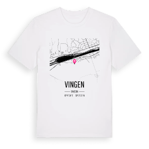 Vingen karta t-shirt – ekologisk bomull t-shirt från Pinshirt