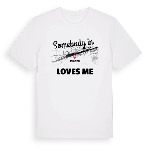 Någon i Vingen älskar mig t-shirt – ekologisk bomull t-shirt från Pinshirt