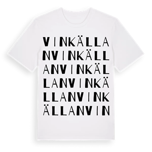 Vinkällan ordlek t-shirt – ekologisk bomull t-shirt från Pinshirt