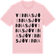 Pink Cotton t-shirt med Vinnasjö ordlek t-shirt