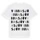 White t-shirt med Vinnasjö ordlek t-shirt