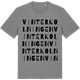 Mid Heather Gray t-shirt med Vinterkolningen ordlek t-shirt