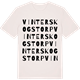 Vintage White t-shirt med Vinterskogstorp ordlek t-shirt
