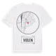 White t-shirt med Violen t-shirt