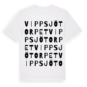Vippsjötorpet ordlek t-shirt – ekologisk bomull t-shirt från Pinshirt