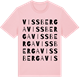 Pink Cotton t-shirt med Vissberga ordlek t-shirt