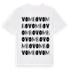White t-shirt med Vombo ordlek t-shirt