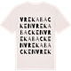 Vintage White t-shirt med Vrekabacken ordlek t-shirt