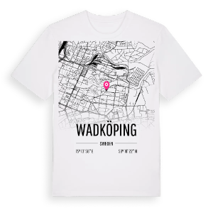 Wadköping karta t-shirt – ekologisk bomull t-shirt från Pinshirt