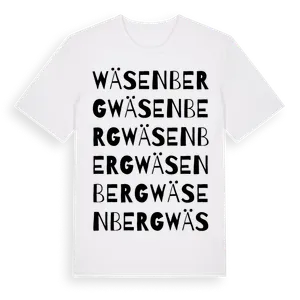 Wäsenberg ordlek t-shirt – ekologisk bomull t-shirt från Pinshirt