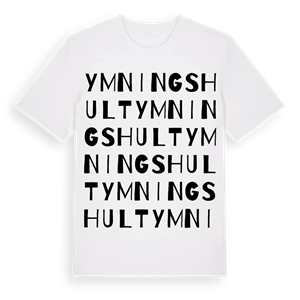 Ymningshult ordlek t-shirt – ekologisk bomull t-shirt från Pinshirt