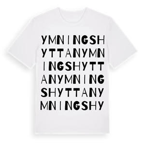 Ymningshyttan ordlek t-shirt – ekologisk bomull t-shirt från Pinshirt