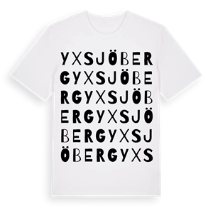 Yxsjöberg ordlek t-shirt – ekologisk bomull t-shirt från Pinshirt