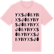 Pink Cotton t-shirt med Yxsjöbyn ordlek t-shirt