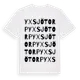 White t-shirt med Yxsjötorp ordlek t-shirt