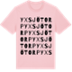 Pink Cotton t-shirt med Yxsjötorp ordlek t-shirt