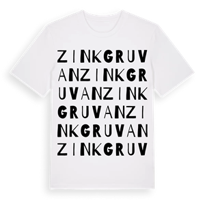 Zinkgruvan ordlek t-shirt – ekologisk bomull t-shirt från Pinshirt