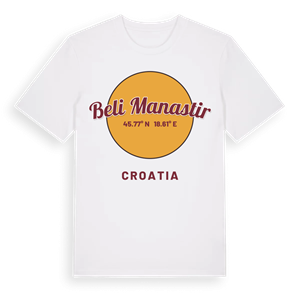 Beli Manastir cirkel t-shirt – ekologisk bomull t-shirt från Pinshirt