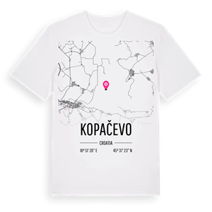 Kopačevo karta t-shirt – ekologisk bomull t-shirt från Pinshirt