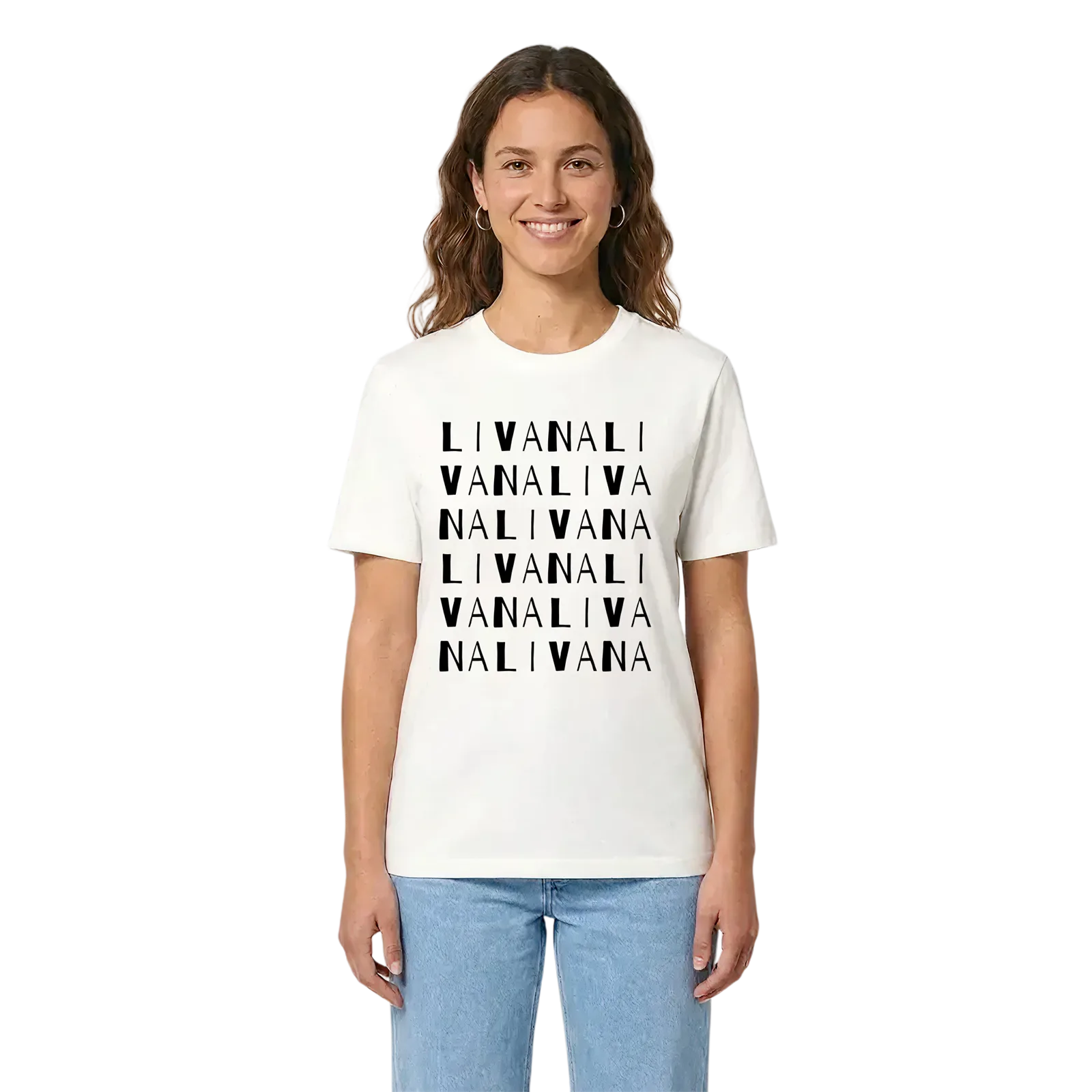 Livana ordlek t-shirt – White, i miljö