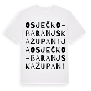 Osječko-baranjska županija ordlek t-shirt – ekologisk bomull t-shirt från Pinshirt