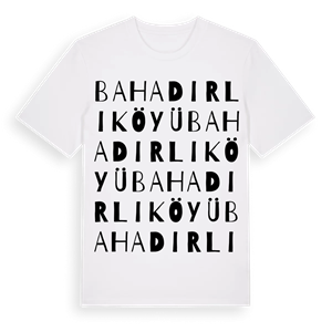 Bahadırlı Köyü ordlek t-shirt – ekologisk bomull t-shirt från Pinshirt