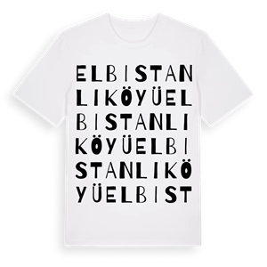 Elbistanlı Köyü ordlek t-shirt – ekologisk bomull t-shirt från Pinshirt