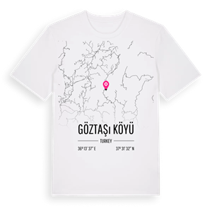 Göztaşı Köyü karta t-shirt – ekologisk bomull t-shirt från Pinshirt