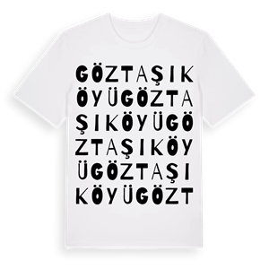 Göztaşı Köyü ordlek t-shirt – ekologisk bomull t-shirt från Pinshirt