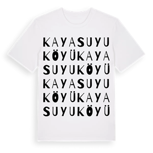 Kayasuyu Köyü ordlek t-shirt – ekologisk bomull t-shirt från Pinshirt
