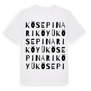 Kösepınarı Köyü ordlek t-shirt – ekologisk bomull t-shirt från Pinshirt