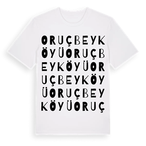 Oruçbey Köyü ordlek t-shirt – ekologisk bomull t-shirt från Pinshirt