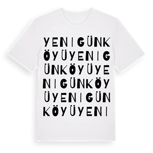 Yenigün Köyü ordlek t-shirt – ekologisk bomull t-shirt från Pinshirt